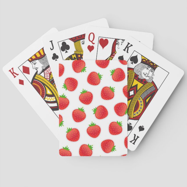 Strawberry pattern poker cards (Back)