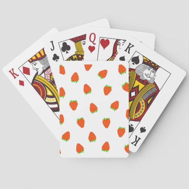 strawberry pattern poker cards (Back)