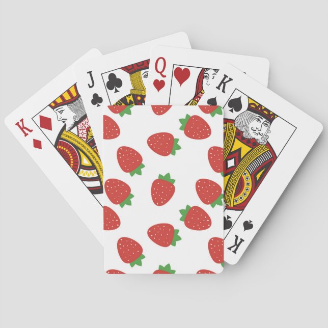 Strawberry pattern poker cards (Back)