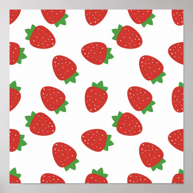 Strawberry pattern poster (Front)