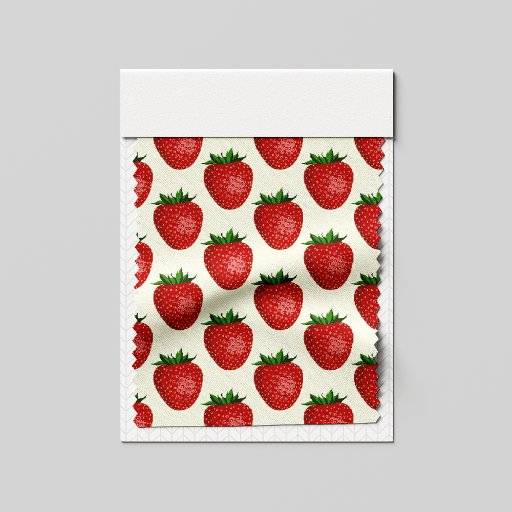 Strawberry Pattern, Red Strawberries, Fruit, Leaf Fabric