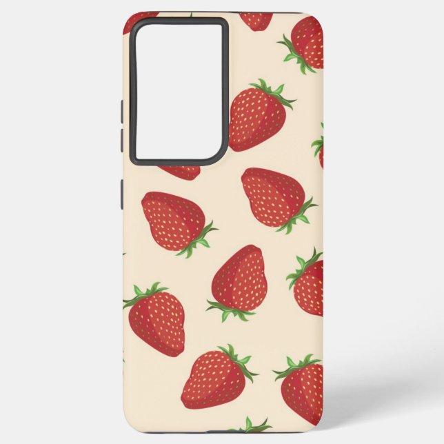 Strawberry pattern samsung galaxy case (Back)