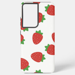 Strawberry pattern samsung galaxy s21 ultra case