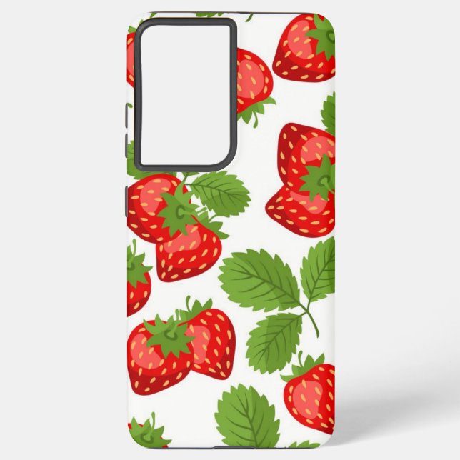 Strawberry pattern samsung galaxy case (Back)