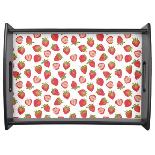 Strawberry Pattern Serving Tray