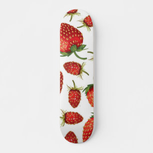 Strawberry pattern skateboard