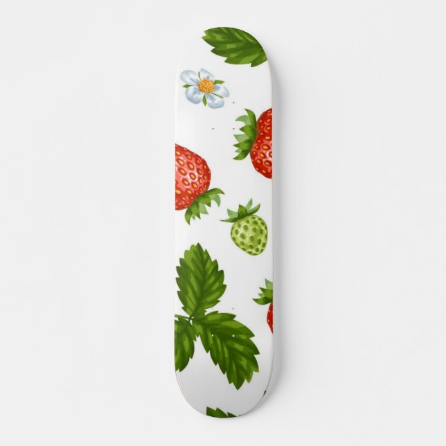 Strawberry pattern skateboard (Front)