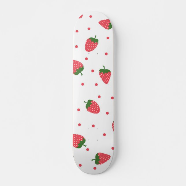 Strawberry pattern skateboard (Front)