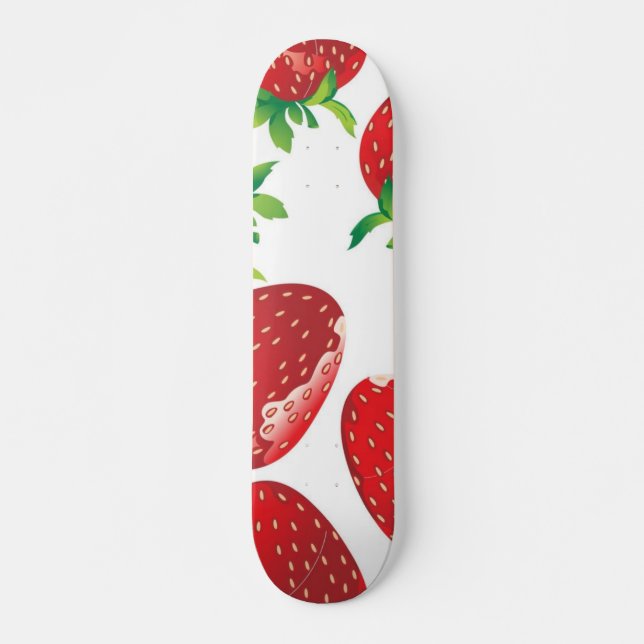 Strawberry pattern skateboard (Front)