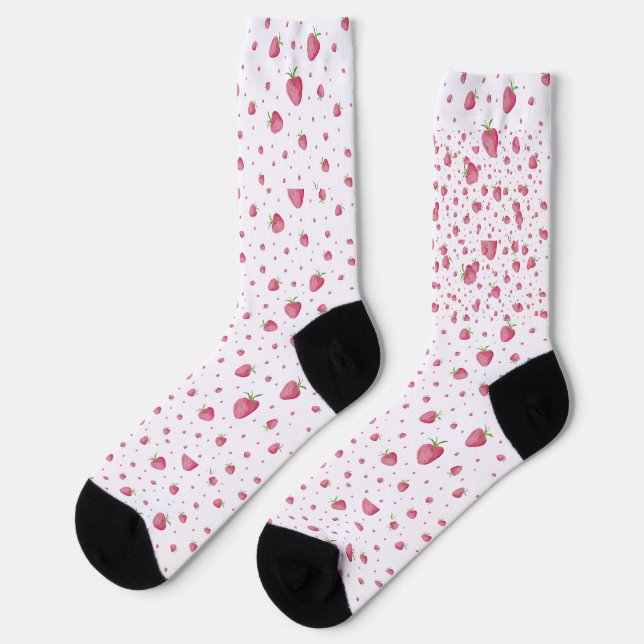 Strawberry Pattern Socks (Left)