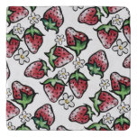Strawberry pattern strawberries forever trivet