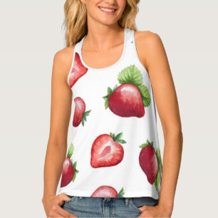 Strawberry pattern tank top