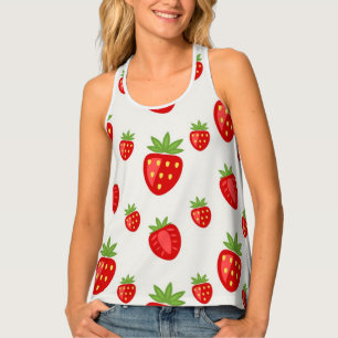 Strawberry pattern tank top