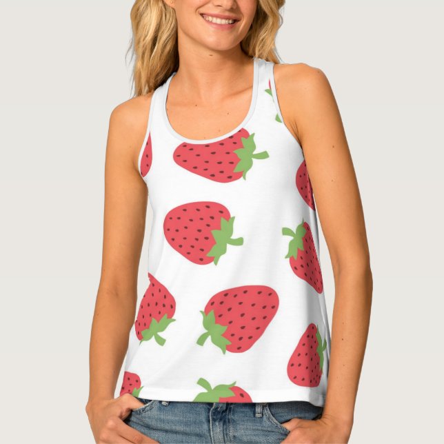 Strawberry pattern tank top (Front)