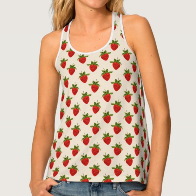 Strawberry Pattern Tank Top (Creator Uploaded)