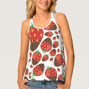 Strawberry pattern tank top