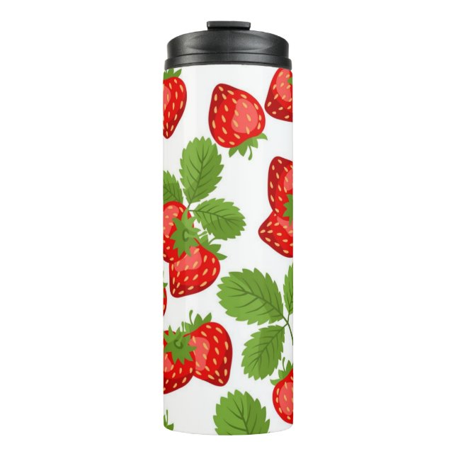 Strawberry pattern thermal tumbler (Front)