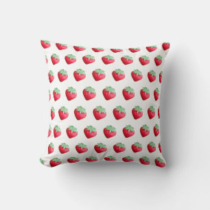 Strawberry Pattern Throw Pillow