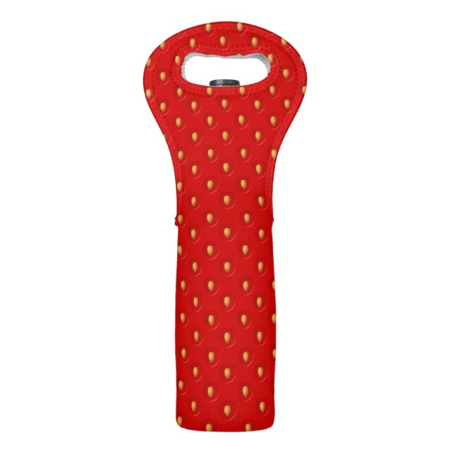 Strawberry Pattern Wine Bag (Front)