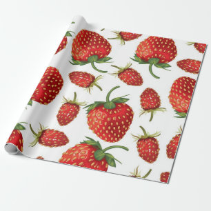 Strawberry pattern wrapping paper