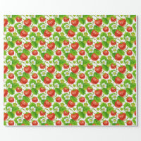 Strawberry Wrapping Paper (blue) · Regaro Papiro – PaperPlantCo