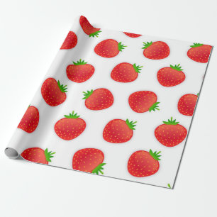 Strawberry pattern wrapping paper