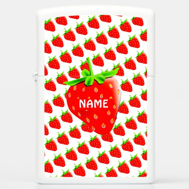 Strawberry Pattern Zippo Lighter (Front)