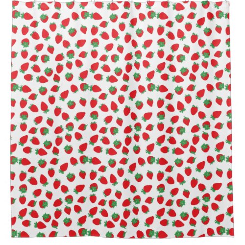 Strawberry Patterned Shower Curtain