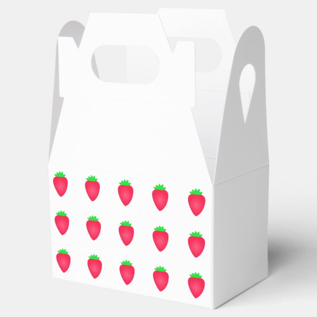 Strawberry Patterns Birthdays Baby Showers 2024 Favor Boxes (Opened)