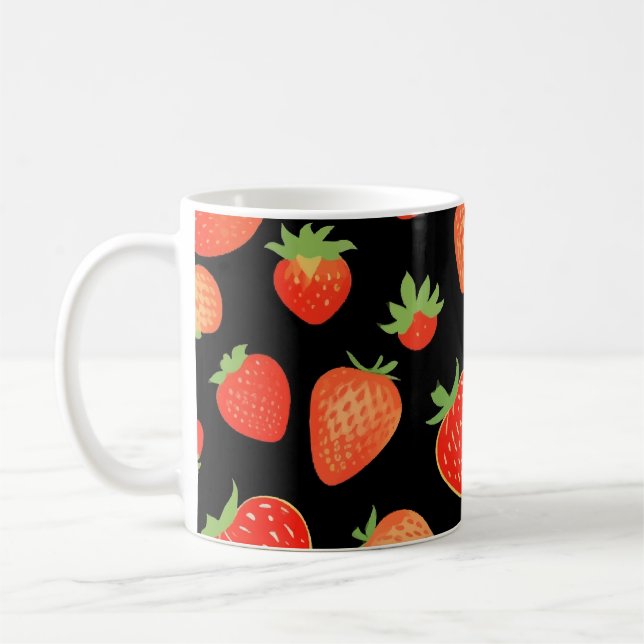 Strawberry patterns coffee mug (Left)