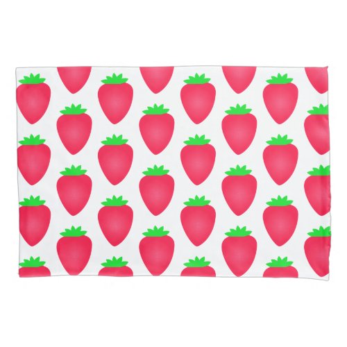 Strawberry Patterns Girls Boys Nursery Decor Cute Pillow Case