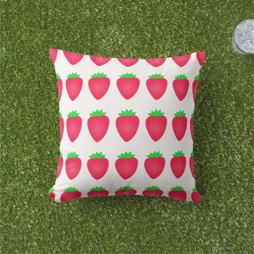 Strawberry Patterns Girls Boys Nursery Gift Favor  Outdoor Pillow