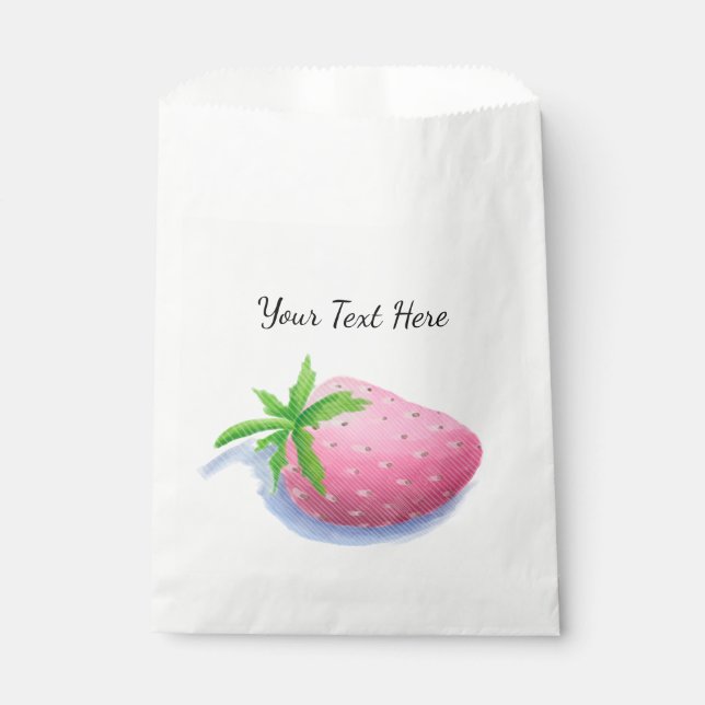 Strawberry Personalized  Favor Bag (Front)
