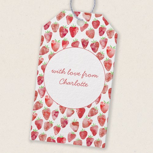 Strawberry Personalized Gift Tags