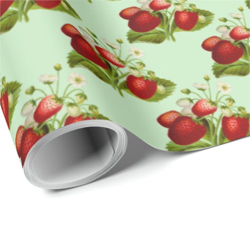 Strawberry Personalized Kitchen Tea Pot Wrapping Paper
