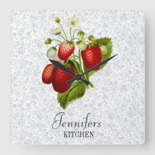 Strawberry Personalized Kitchen Wall Clock