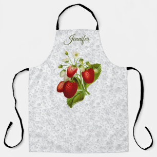 Strawberry Personalized Lace Look Kitchen Apron