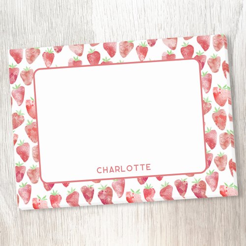 Strawberry Personalized Post_it Notes