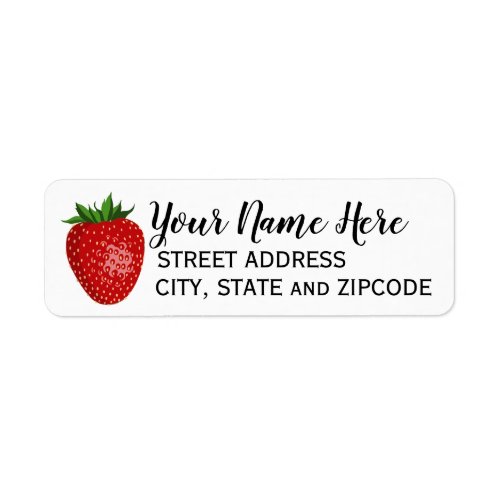 Strawberry Personalized Return Address Labels