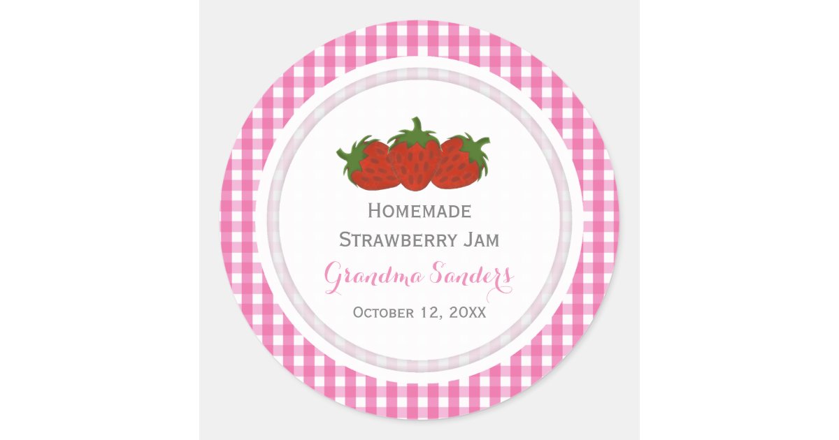 Strawberry Personalized Stickers | Zazzle