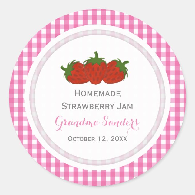 Strawberry  Personalized Stickers (Front)