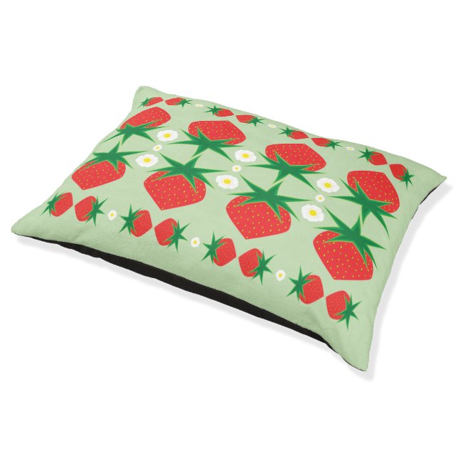 Strawberry Pet Bed (2 sizes) (Angled)