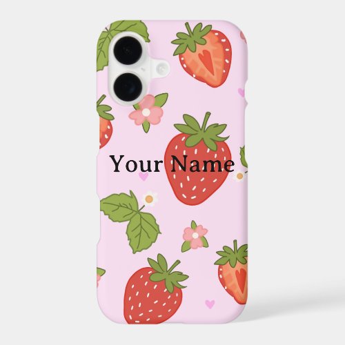 Strawberry Phone Case | Personalized Name Case