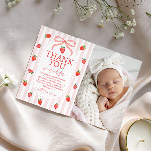 Strawberry Photo Thank You Card