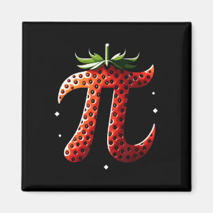 Strawberry Pi Day Funny Math Teacher Student 3.14 Magnet