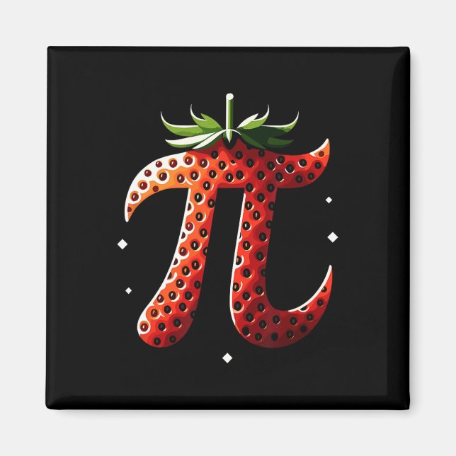Strawberry Pi Day Funny Math Teacher Student 3.14  Magnet (Front)
