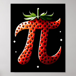 Strawberry Pi Day Funny Math Teacher Student 3.14  Poster