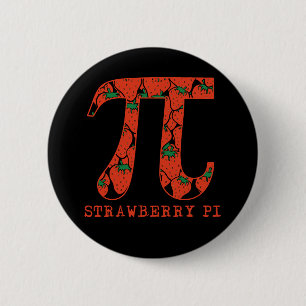 Strawberry Pi Math Humor Pi Humor Button