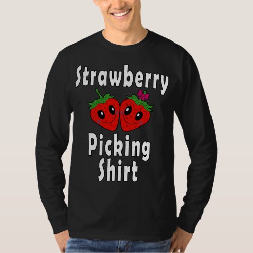 Strawberry Picking Strawberries in Love Funny Cost T_Shirt