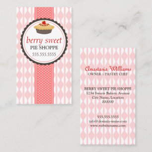 Strawberry Pie Bakery Business Card